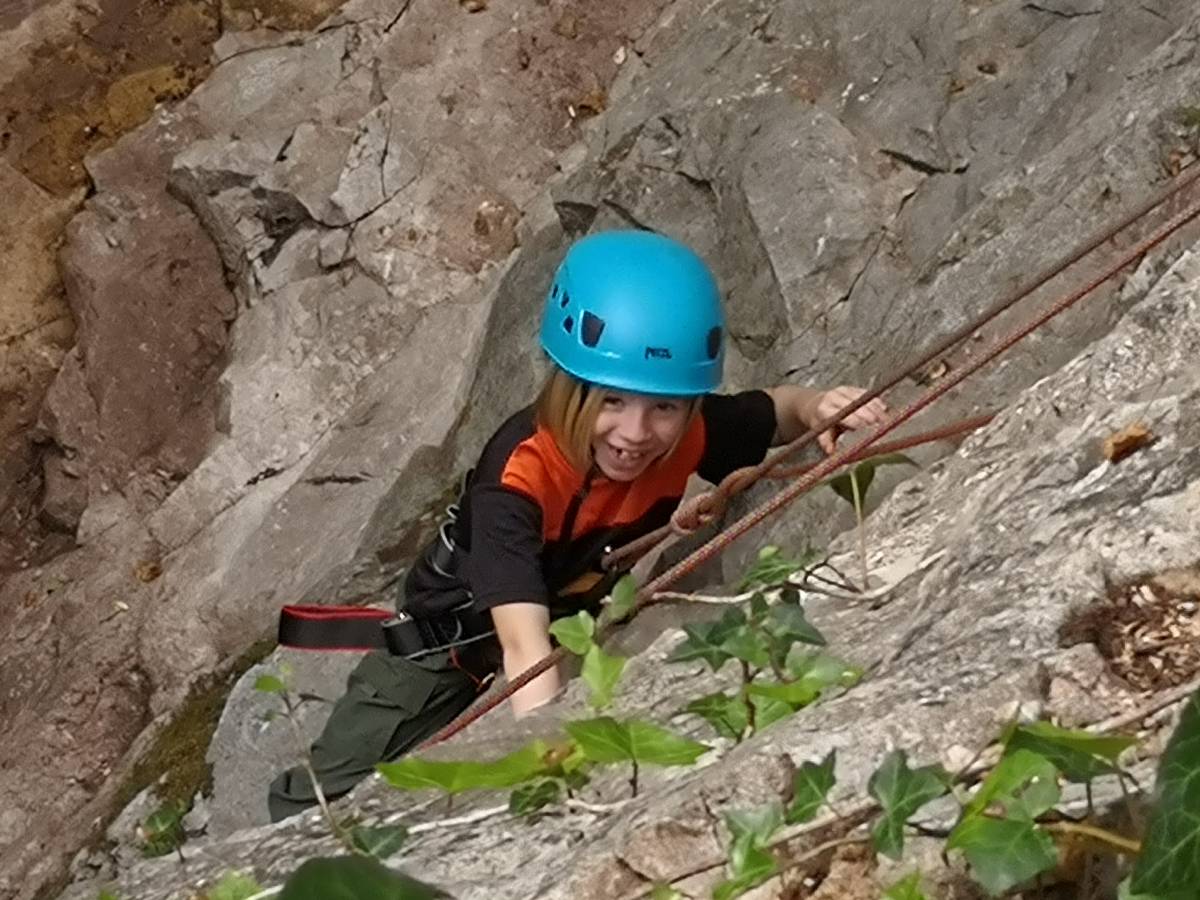 Climbing Wood Lane Quarry Girl climbing outdoors, Wood Lane Quarry