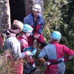 Prepping group at entrance to Swildon's Hole