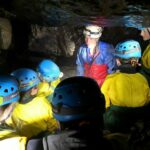 School group - discussion about cave formation, Swildon's Hole