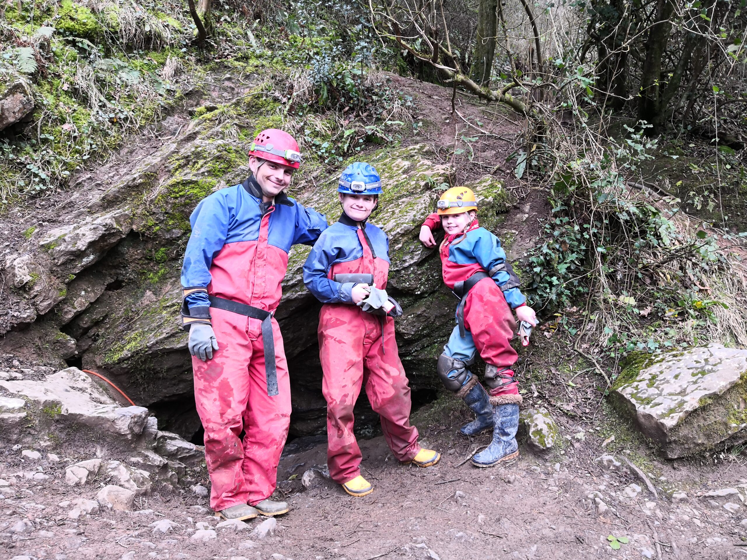 Family caving group