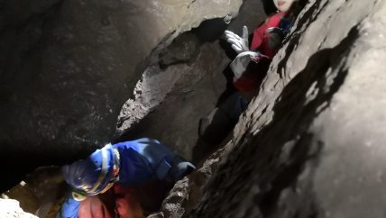 Caving in Goatchurch Cavern, the Mendips