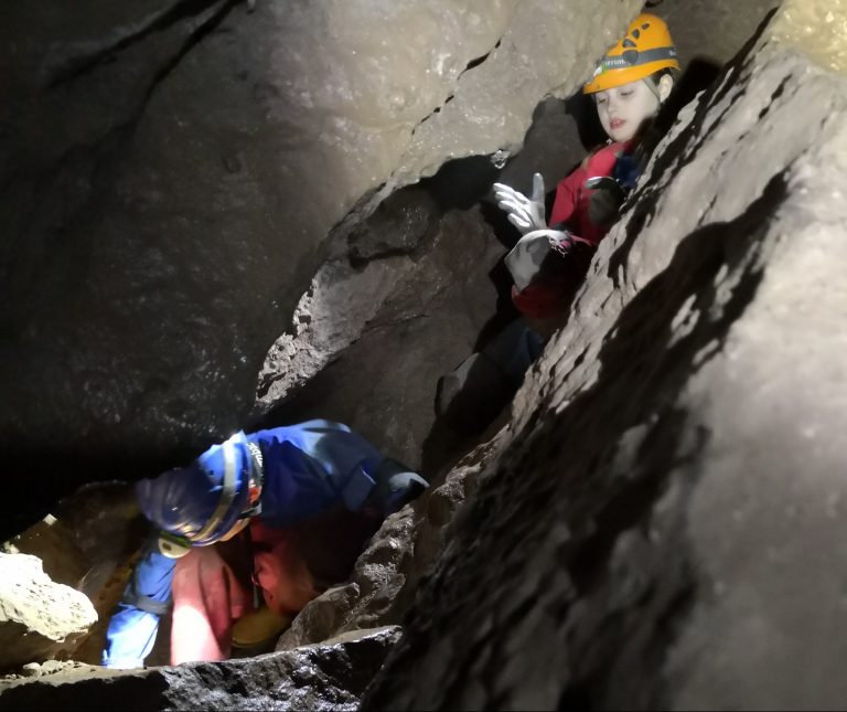 The Water Chamber Caving in Goatchurch Cavern, the Mendips