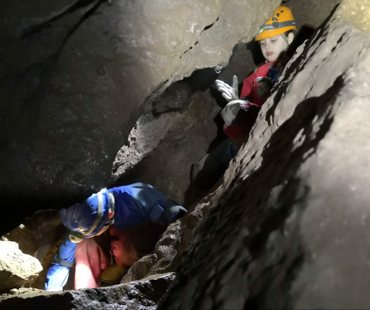 Caving in Goatchurch Cavern, the Mendips