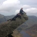 Carol and Neil on the Canon, Snowdonia